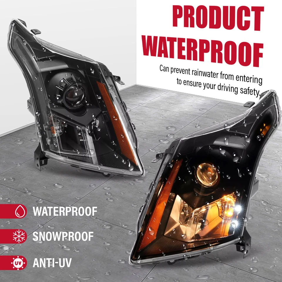 HECASA For 2010-2016 Cadillac SRX LED Projector Headlights Headlamps Left+Right Foto 4 de 4