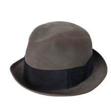 Vintage Churchill Capper Capper Fedora Hat Leather Beaver 25