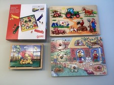 Spielepaket Holzspielzeug Setzpuzzle Steckpuz...