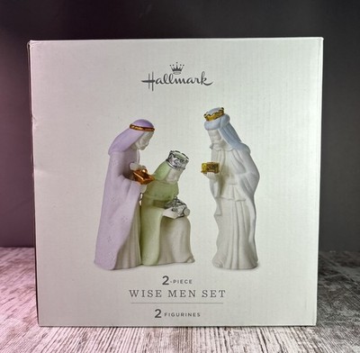 Hallmark ''Wise Men Nativity Set'' 2024 Porcelain 2 Pc. Set Figurines NEW