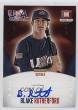 2014 USA Baseball Box Set 18U National Team Signatures Blake Rutherford Auto 9l6