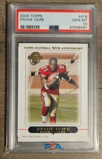 2005 Topps FRANK GORE #418 RC Rookie Card 49ers PSA 10 GEM MINT. rookie card picture