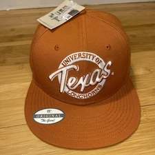The Game Texas Longhorns Retro Circle Logo Script Snapback Hat Structured Gift