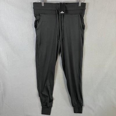 Crivit Women's Jogger Activewear Pants Size S Black Drawstring Side Pockets NWT