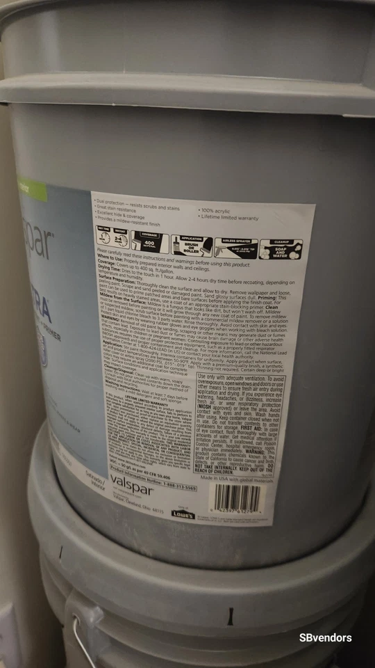 5加仑水桶乳白色油漆 — 第 3/4 张图片