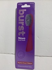 2 Ct Burst Nova Toothbrush Brush Replacement Heads, Super Soft, Various Colors