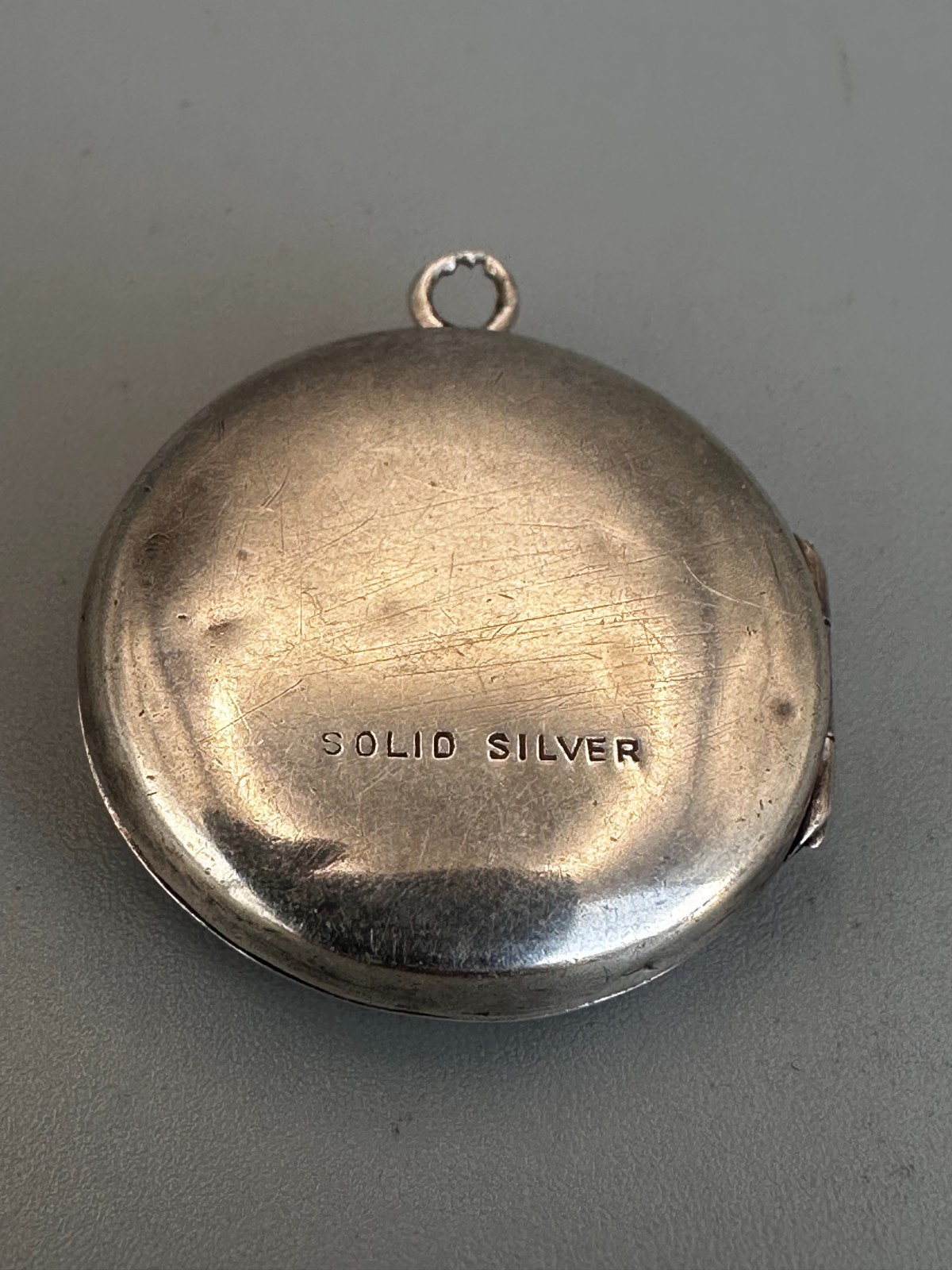 Antique Solid Sterling Silver Locket Pendant - image 3