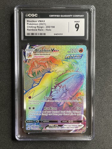 Blaziken VMAX Chilling Reign 200/198 Rainbow Holo CGC 9 Pokemon SWSH 2021