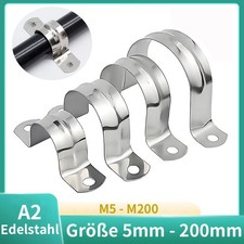 Rohrschelle Edelstahl V2A Halbschelle Befestigungsschelle Kabelführung U Schelle