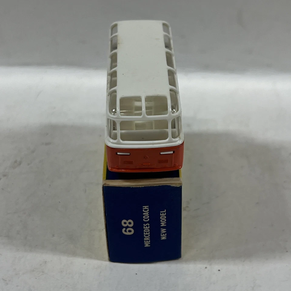 Vintage Matchbox Lesney Mercedes Coach Bus Orange Diff Colour Original Box #68 - Image 4 of 4