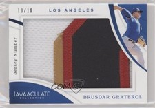 2020 Panini Immaculate Jumbo Relics Jersey Number 10/10 Brusdar Graterol 1s6