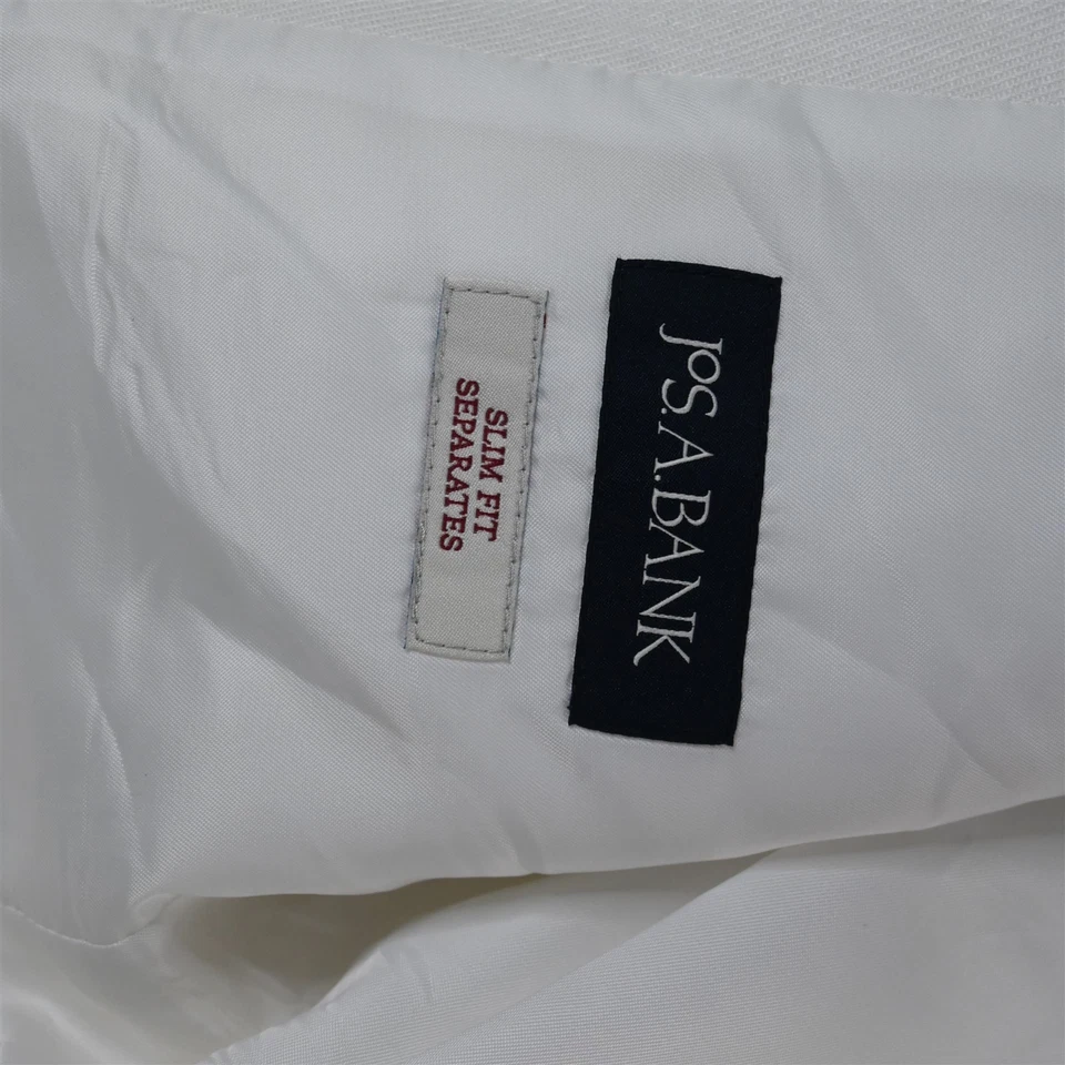 全新 Jos A Bank 40R 白色亚麻修身男式西装外套运动外套 — 第 4/4 张图片