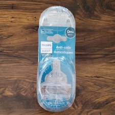 Philips Avent Anti-colic Flow 1 Baby Bottle Nipple, 4 Pack 0 Months