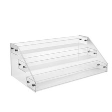 3 Tier Clear Acrylic CD Holder Cascading CD Storage Rack F9C37971