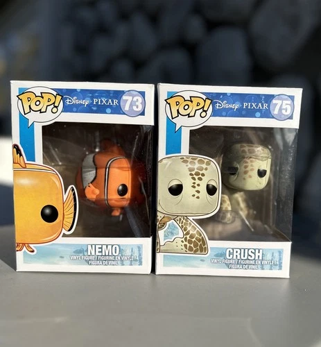 Funko Pop Disney Finding Nemo - Crush #75 & Nemo #73 Lot of 2