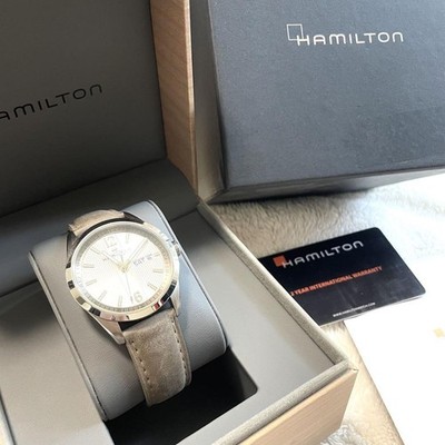 Hamilton Broadway Series Quartz Watch with Box Silver Gray Brown H433110