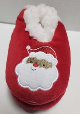 2T-3T Kids Carter's Christmas Slippers Santa Red Non-slip Grips NEW Boys Girls