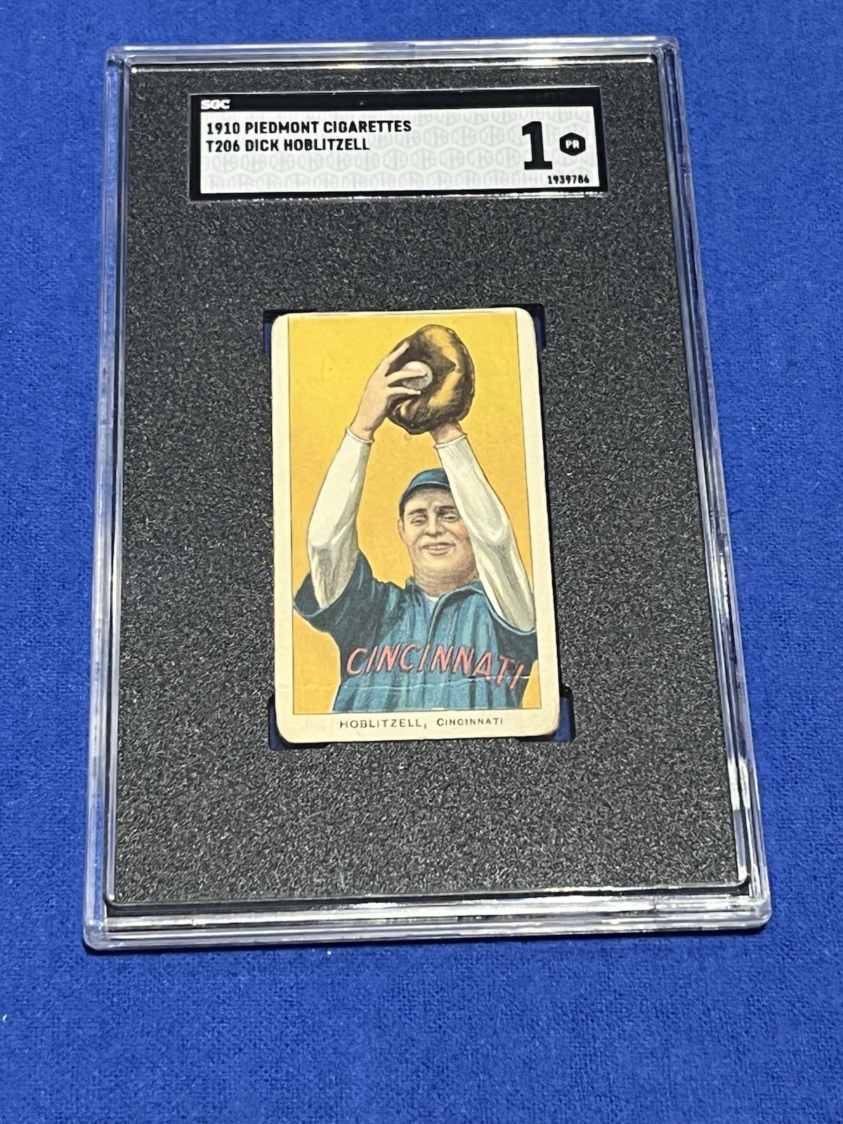 T206 Dick Hoblitzell SGC 1 Tobacco Baseball Card Cincinnati Reds