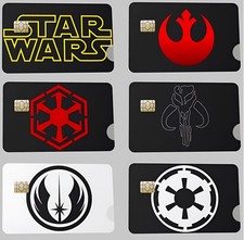 6 Star Wars Rebel Alliance Galactic Empire Bank Card Skins Credit Card Skins