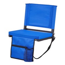 Uimoso Folding Stadium Seat with Backrest and Padded Cushion, Blue