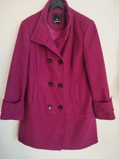 Wolle Kaschmir Isabell Größe 40 Magenta Jacke Mantel Wintermantel Neu