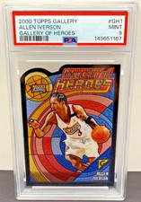 2000 Topps Gallery of Heroes Allen Iverson PSA 9 MINT 76ers Card #GH1    cc59