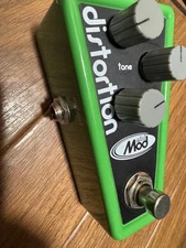 Modtone Mod Distortion Pedal Green 3 Knobs Used Electric Guitar Effects