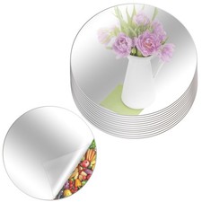 12Pcs Round Mirrors for Centerpieces, 8 Inches Acrylic Circle Mirror Plate 2m...