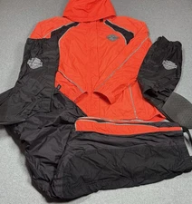 Harley-Davidson Women’s Rainsuit 1W – Waterproof Jacket & Pants Set Hi-Vis 