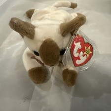 Rare w/ errors Ty Snip The Siamese Cat 1996 Beanie Baby. PVC pellets.