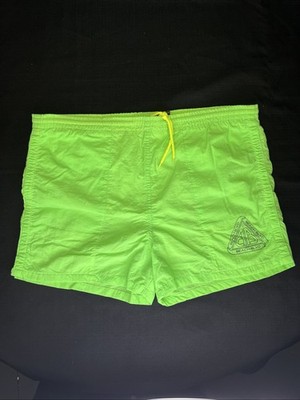 Vintage 80s Neon Green Beach Boulevard  Swim Shorts size large