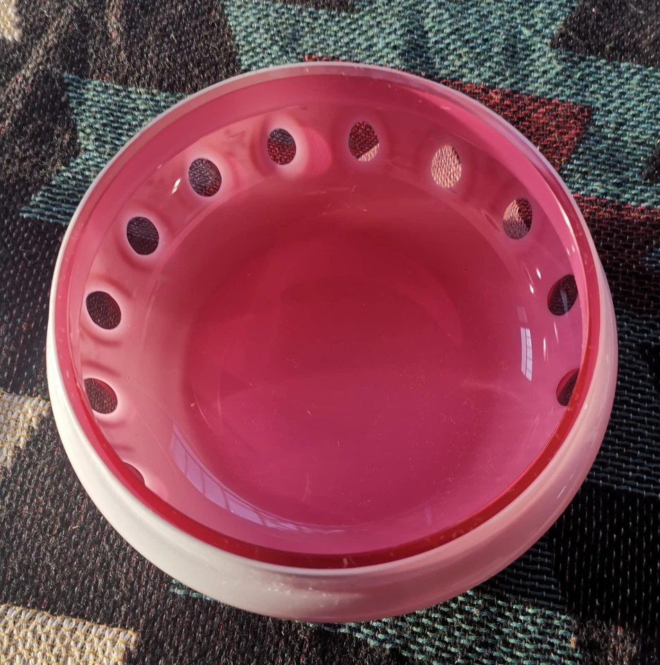 Freiherr von Poschinger Kerzensetzer Schale Vase Glas Pozellan - Bild 2 von 3