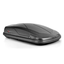 14 Cubic Feet Cargo Box Dual-sided Opening Rooftop Carrier w/ 2 Luggage Straps