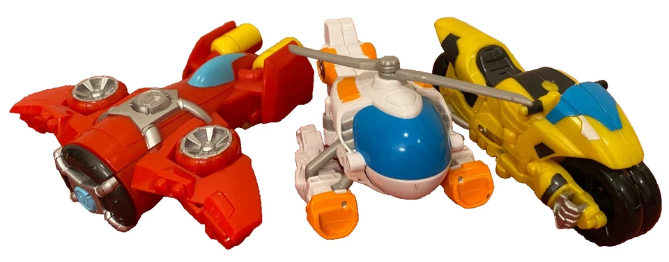 Transformers Playskool Heroes Rescue Bots 2018 Lote: Hot Shot, Bumblebee, Blades Foto 2 de 4