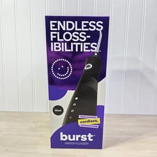Burst Oral Care Cordless Rechargeable Water Flosser Black New Sealed