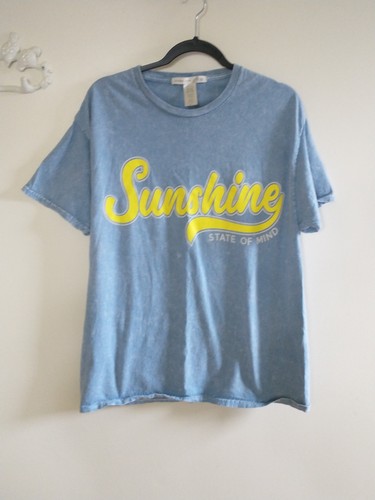 Altered State Blue Mineral Wash Sunshine State Of Mind Oversize Tee M/L