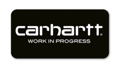 Carhartt WIP Work In Progress Sticker 4x2 in - Black / White