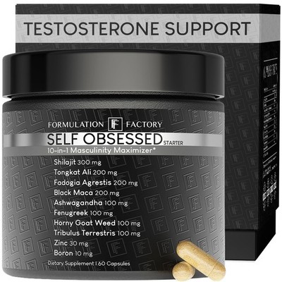 Self Obsessed Masculine Vitality & Testosterone Support - 10-in-1 Complex wit...