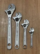 Craftsman USA 4Pc Adjustable Wrench Lot 4” 6” 8” 10”