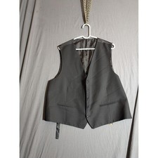 Mens Black Formal Dress Vest Waistcoat Suit Groomsmen Wedding maybe XL 