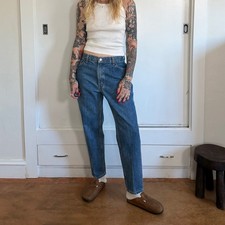 Vintage Levis 550 Relaxed Fit Tapered Leg Jeans Medium Wash USA Made 12 Petite