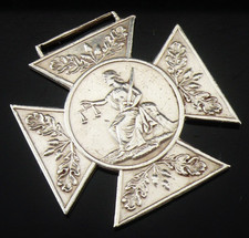 Sterling Silver Nursing Badge, Monmouthshire Asylum, Hallmarked Birmingham 1905