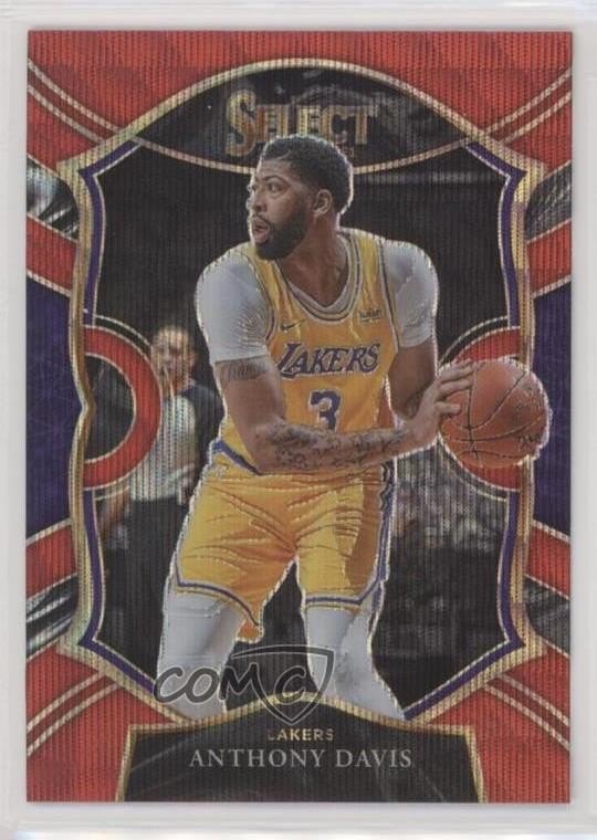 2020-21 Panini Select Concourse Red Wave Prizm Anthony Davis #45 0z0n