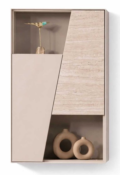 Regal Stil Modern Farbe Beige Neu Esszimmer Holz Quadratisch Einzigartig-image