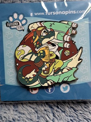 Fursona Pins #1883 February Patreon Exclusive Space Explorer Dragon Variant