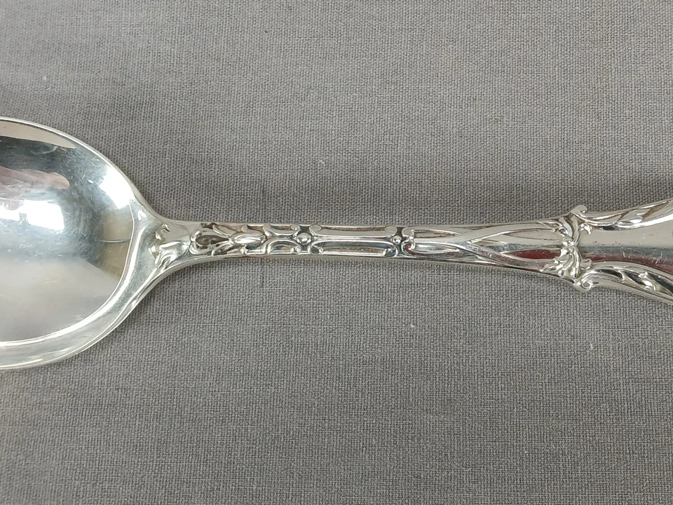 Vintage Kirk Quadrille Pattern Sterling Silver Monogrammed Cream Soup Spoon - Image 3 of 4