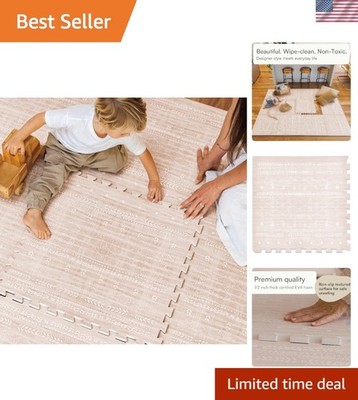 Soft, Hypoallergenic 6x8ft Baby Play Mat   Scandinavian Design for Playroom