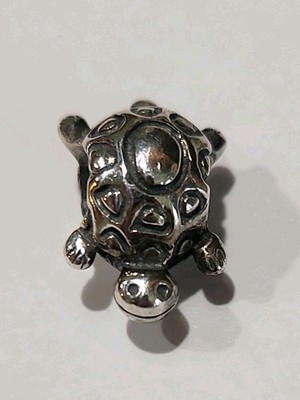 ECHTES STERLINGSILBER .925 ALE PANDORA NICHT MEHR PRODUZIERT #790158 MEERESSCHILDKRÖTE PERLE CHARM
