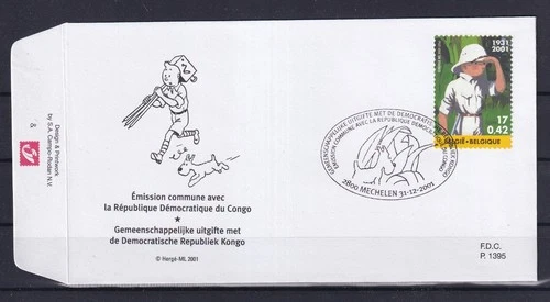 [LM78724] Belgium N°3048FDC Comics Tintin First Day Cover SUPERB