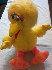 1992 Big Bird Plush Toy Pull Sesame Street String Sound Tested Works Dimension